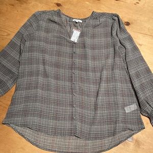 Maurices plaid blouse